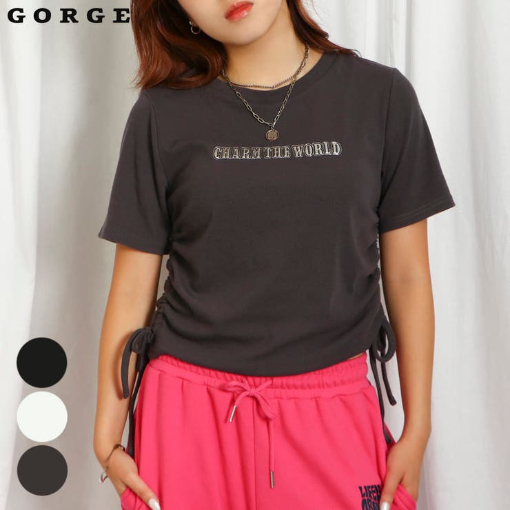 ドロストジェルプリントリブトップス | GORGE  | 詳細画像1 