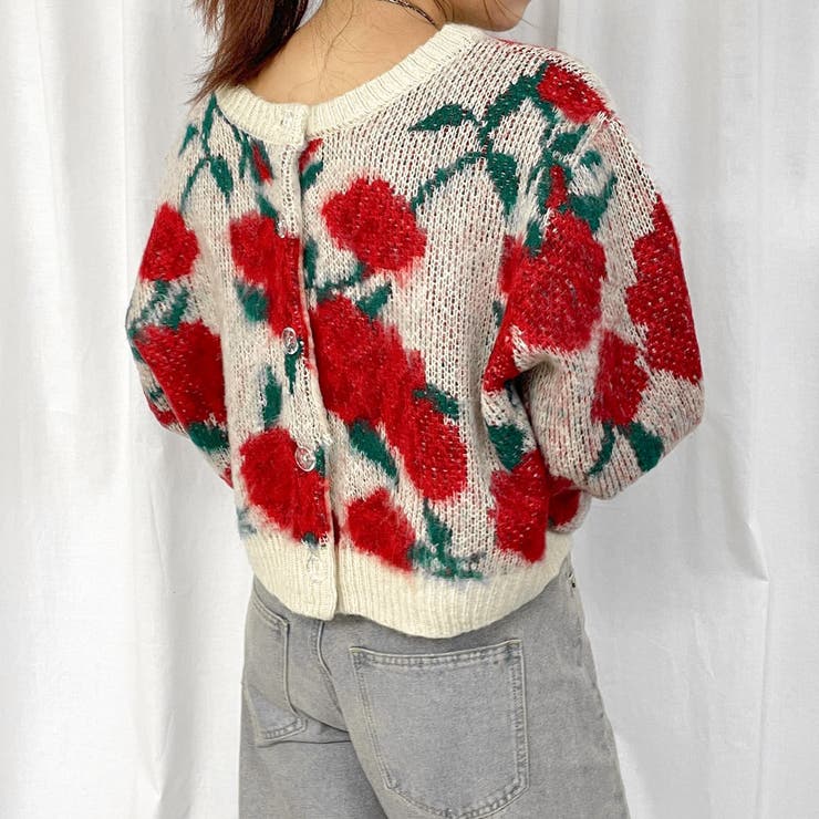 花柄2WAYニットカーディガン[品番：GORW0009404]｜GORGE （ゴージ