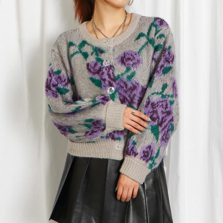 花柄2WAYニットカーディガン[品番：GORW0009404]｜GORGE （ゴージ