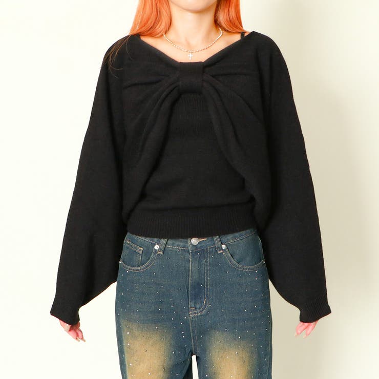 リボンボレロニットキャミセット[品番：GORW0009444]｜GORGE