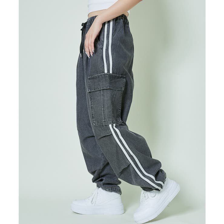 searoomlynn LOOSEカーゴデニムパンツ searoomlynn LOOSEカーゴデニムパンツ グレー
