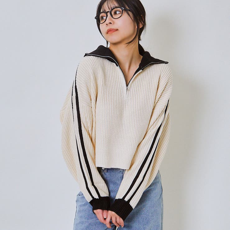 新品❤️CPG❤️プルオーバー 畔 ニット ハーフZIP プルオーバー