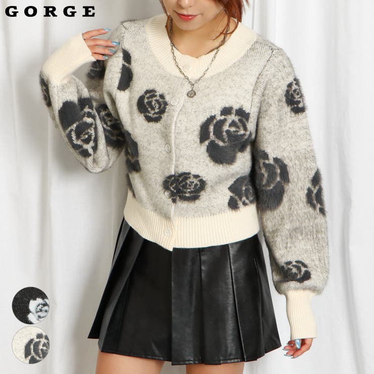 2WAYバラショートカーディガン[品番：GORW0009403]｜GORGE