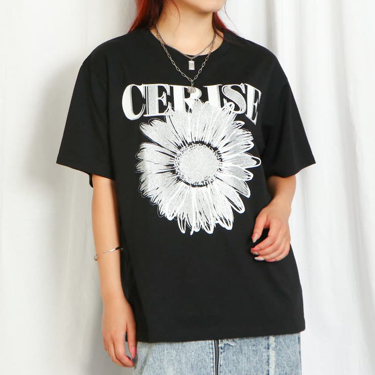 花ラメプリントTシャツ[品番：GORW0009190]｜GORGE （ゴージ