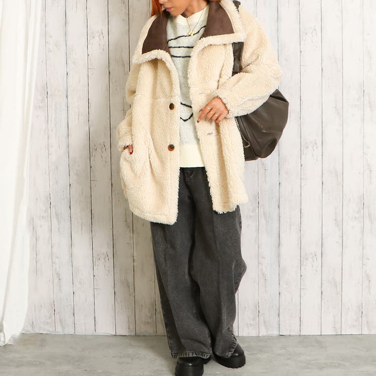 リバーシブルムートンミドルコート（ムートンコート）｜ETRE