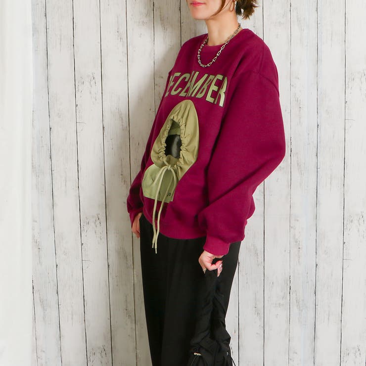 ボルドー | フード付きドック裏起毛プルオーバー | GORGE 
