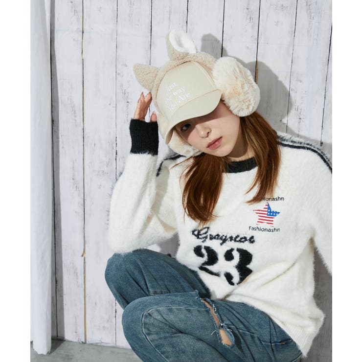 ネコミミ×ふわもこ》レディース イヤーマフ ファー素材 防寒アイテム