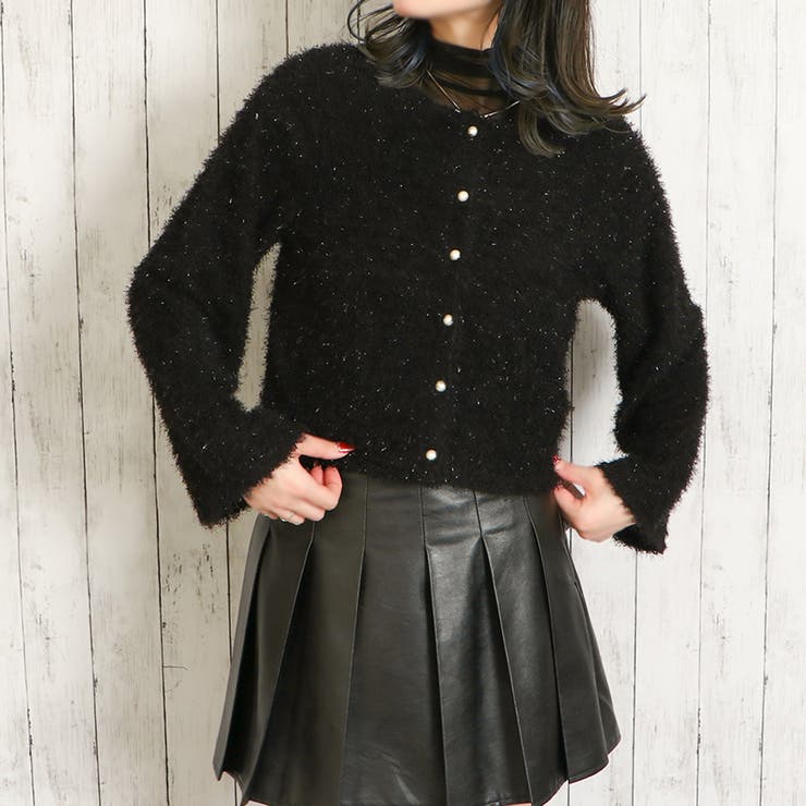女の子向けプレゼント集結 前後2WAYラメカーディガン[品番：GORW0009577]｜GORGE トップス