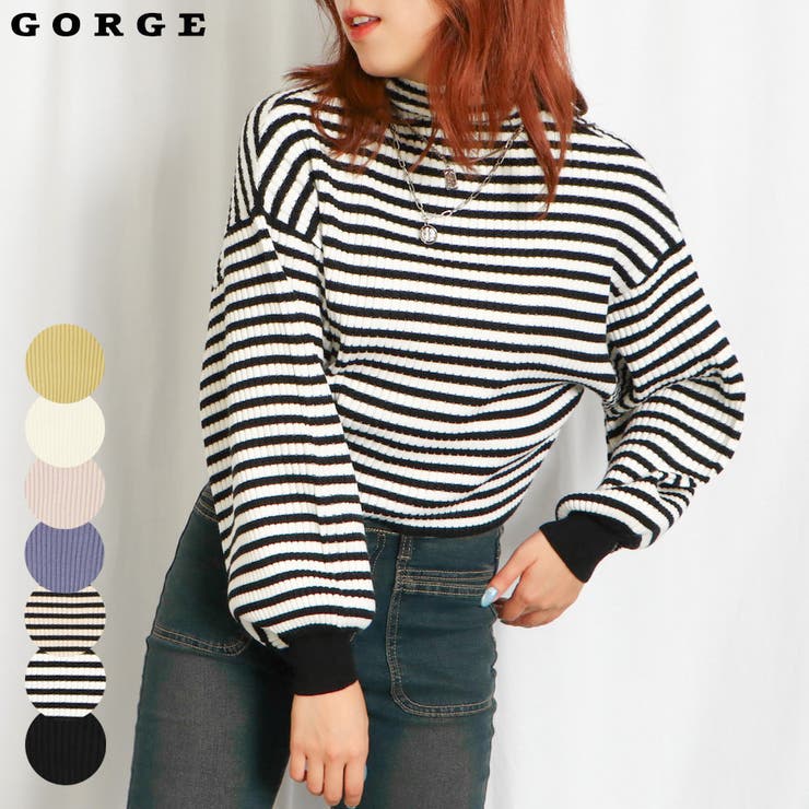 モチモチボトルネックショート丈プルオーバー | GORGE  | 詳細画像1 