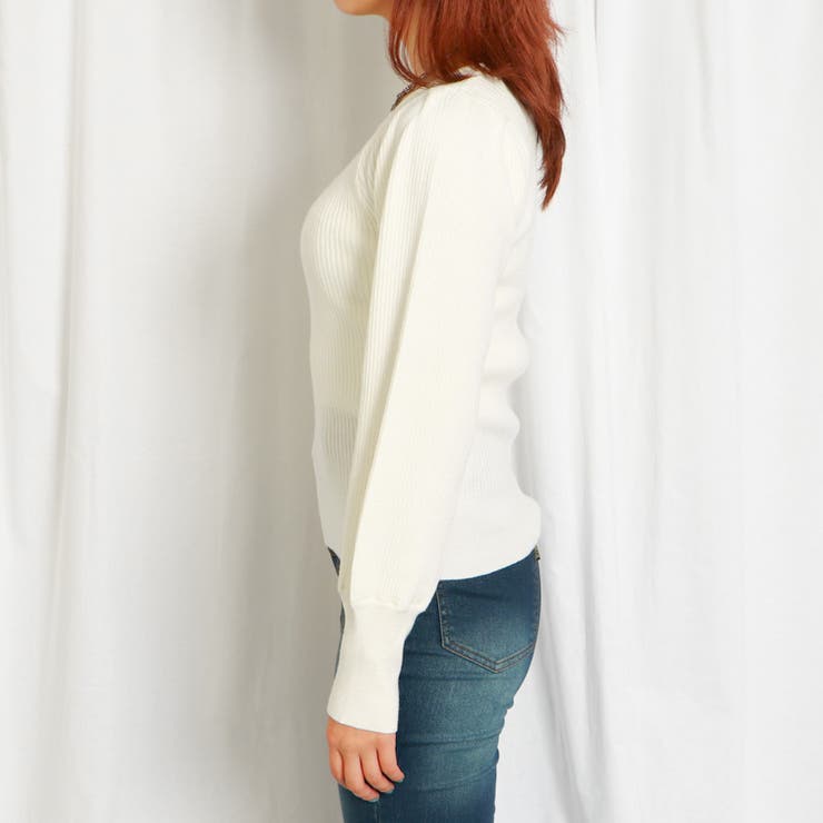 リブスクエアニットプルオーバー | GORGE  | 詳細画像3 
