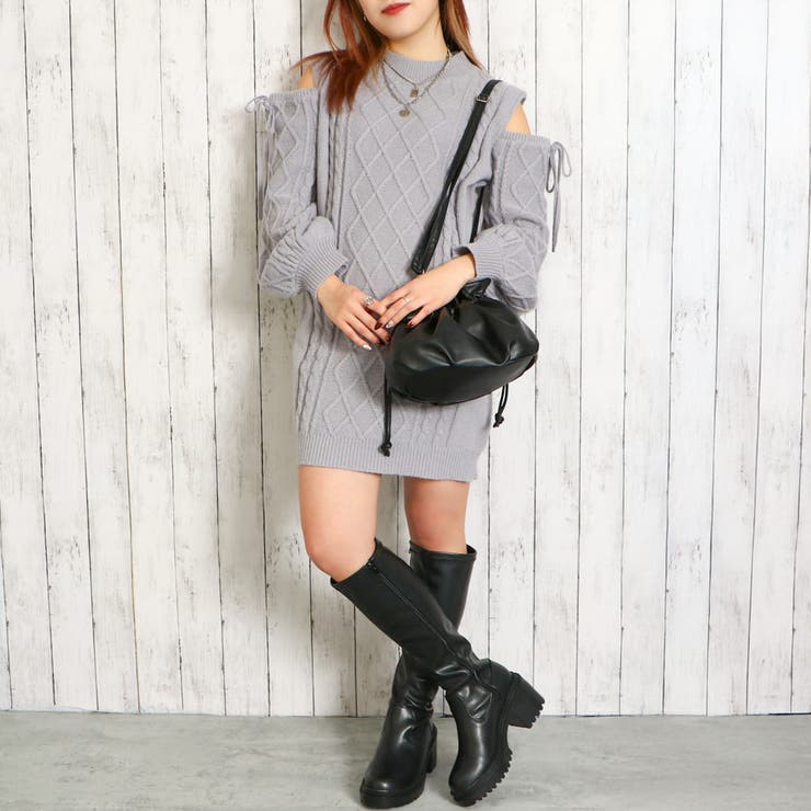 肩あきケーブルニットワンピース[品番：GORW0009678]｜GORGE （ゴージ