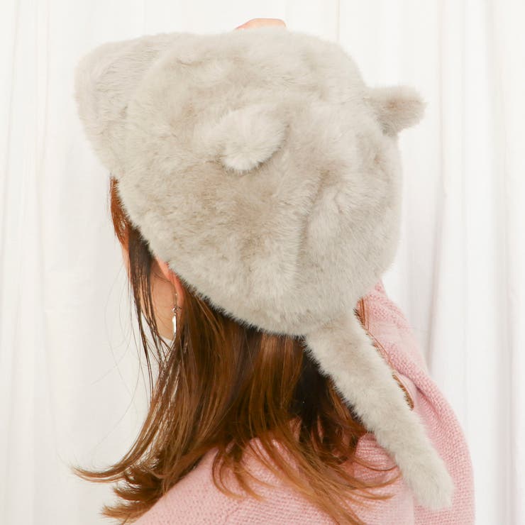 いま人気のアイテム しっぽ付きネコ耳ファーCAP[品番：GORW0009501]｜GORGE 帽子