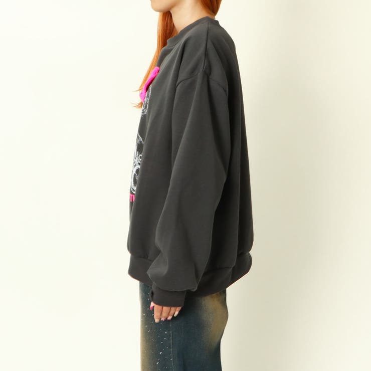 tシャツ ニットドッキング裏起毛プルオーバー レディース セール】ニット帽付きクマ裏起毛プルオーバー（スウェット