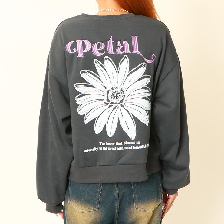 カラフル刺しゅう花ラメ裏起毛プルオーバー | GORGE  | 詳細画像4 