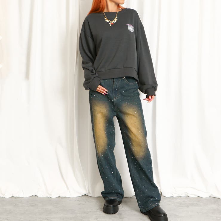 カラフル刺しゅう花ラメ裏起毛プルオーバー | GORGE  | 詳細画像5 