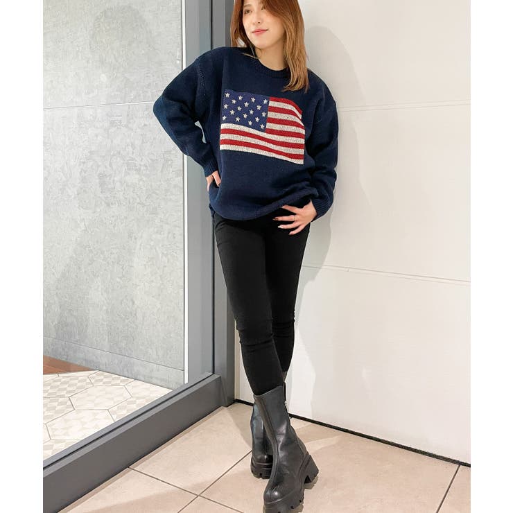 まめきち　アメリカ国旗セーター 13055788_cd1.jpg