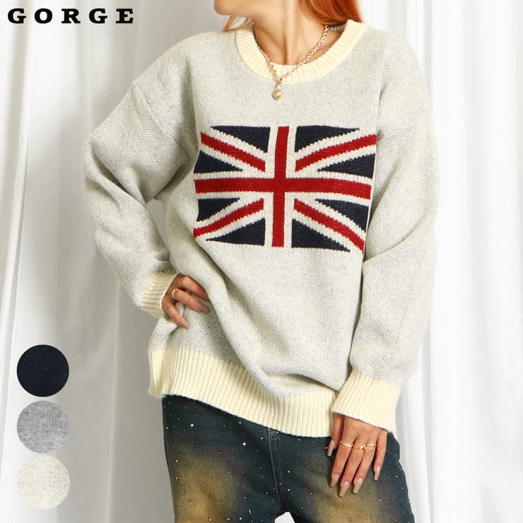 イギリス国旗ニット[品番：GORW0009477]｜GORGE （ゴージ）の