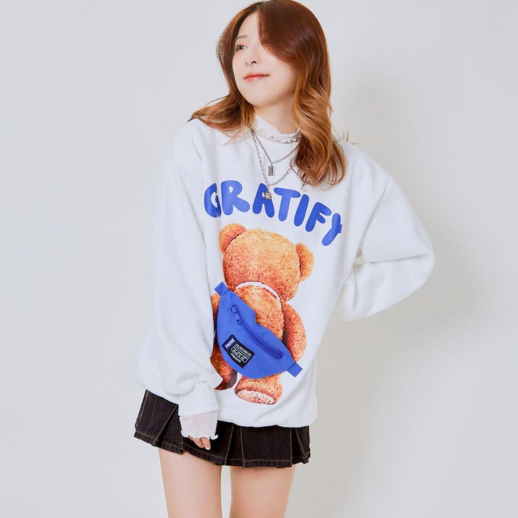 BAG付きクマ裏起毛チュニック[品番：GORW0009701]｜GORGE