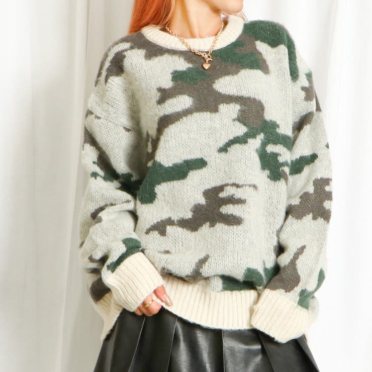 モヤ柄ニットプルオーバー[品番：GORW0009465]｜GORGE （ゴージ）の