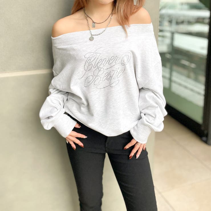 オフショルストーン裏毛プルオーバー[品番：GORW0009664]｜GORGE