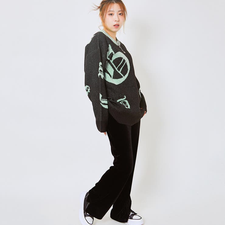 seyto（セイト）の「Crash velour wide flare pants