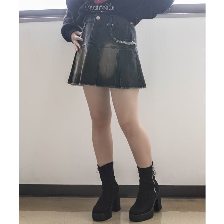 レディース デニムミニスカート Y2K[品番：GORW0009573]｜GORGE