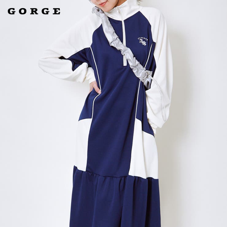 最大15%OFFクーポン ジャージ切替ワンピース[品番：GORW0009722]｜GORGE （ゴージ ワンピース