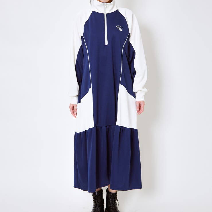 アルチビオ定番　ジャージワンピース セール】 【洗える】ラップスリットジャージワンピース （ロング