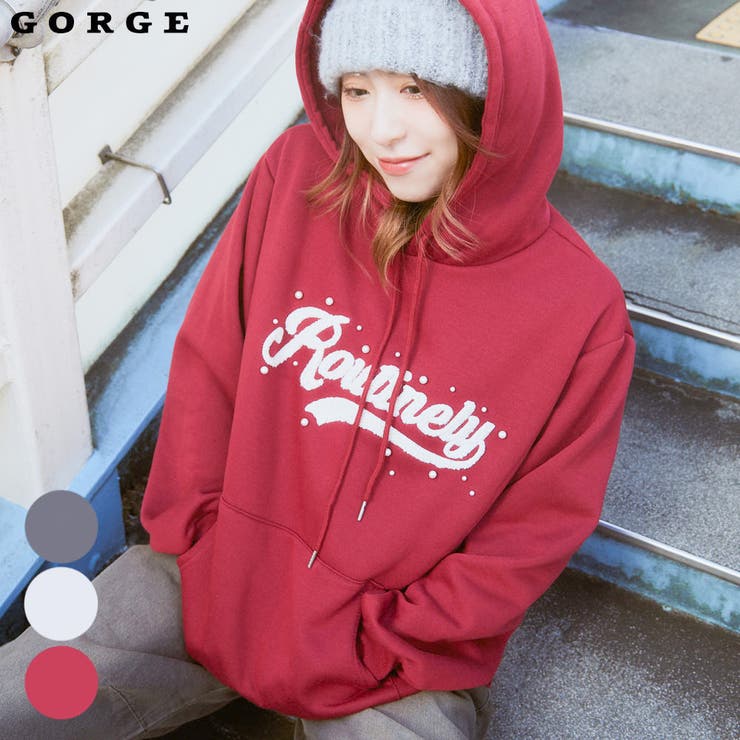 パール付きロゴサガラ裏起毛プルオーバー | GORGE  | 詳細画像1 