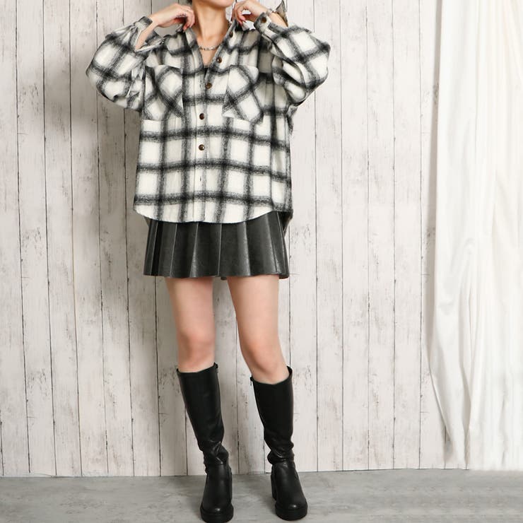 プリーツ加工合皮ミニスカート | GORGE  | 詳細画像6 