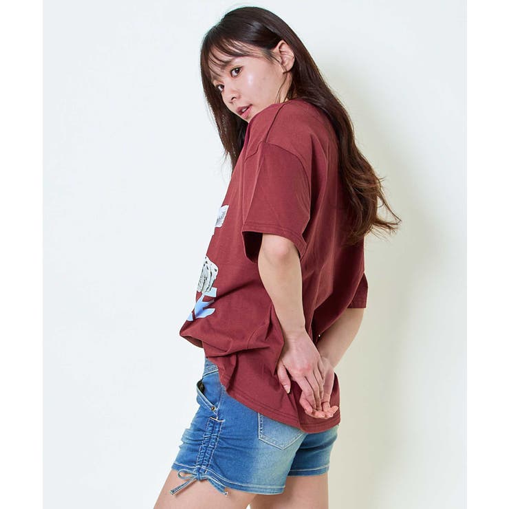 ニット帽トラフォト》ビッグロゴTシャツ／ゆるシルエット×JUNGLE