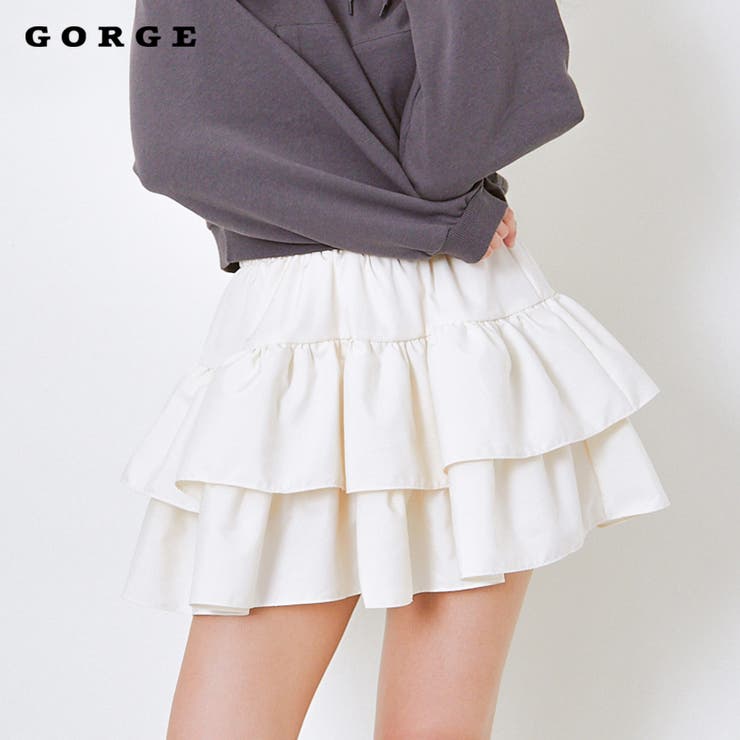 ベルト付きティアードミニスカパン[品番：WG010093028]｜WEGO
