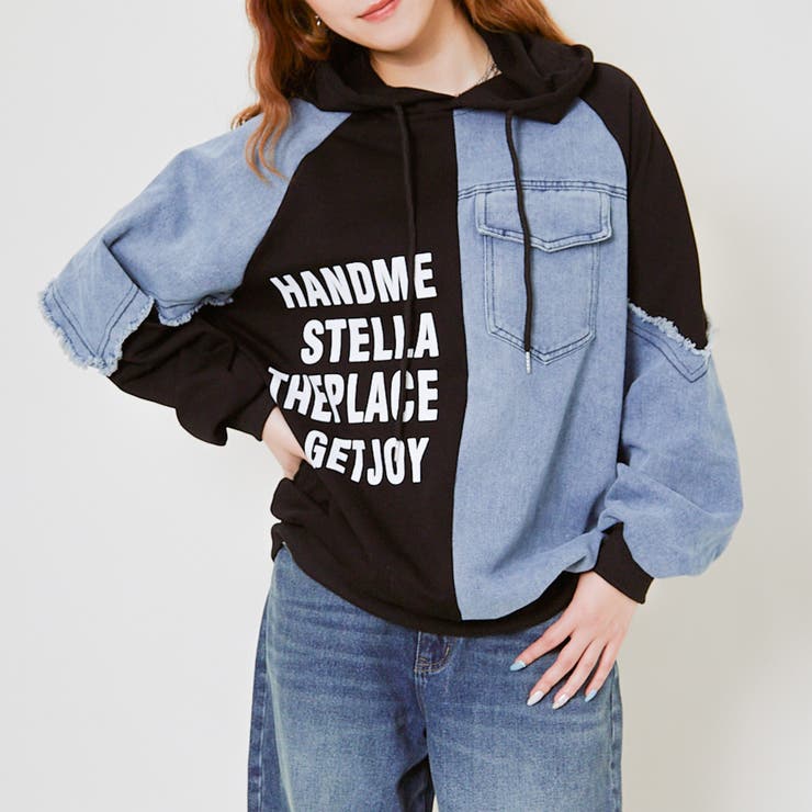 デニム使いロゴ裏毛パーカー[品番：GORW0009750]｜GORGE （ゴージ）の