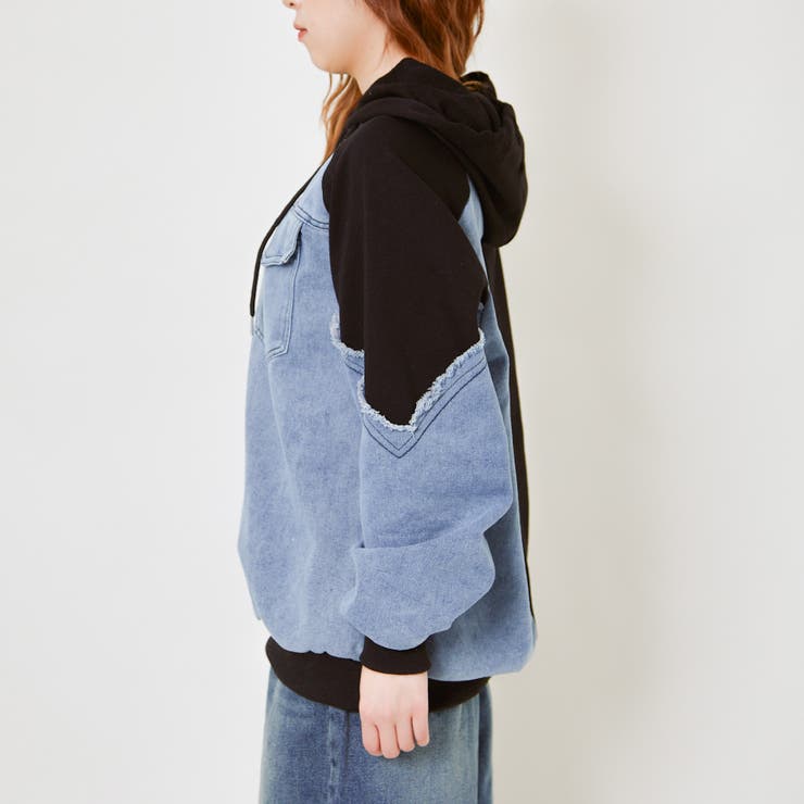 デニム使いロゴ裏毛パーカー[品番：GORW0009750]｜GORGE （ゴージ）の