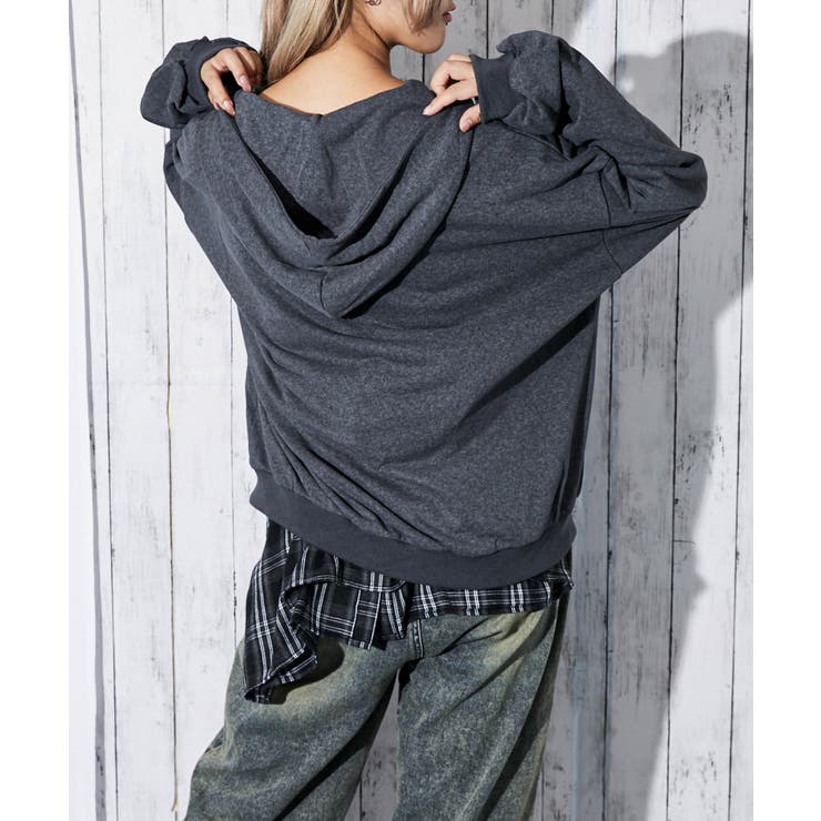 《ロゴ刺繍》ピグメントZIPパーカー／立体デザイン | GORGE  | 詳細画像12 