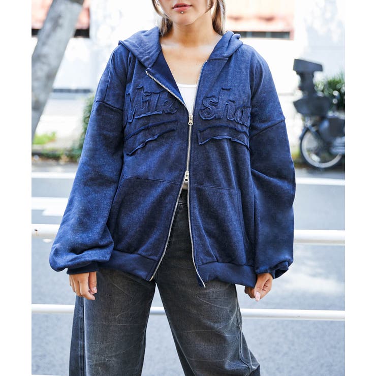 《ロゴ刺繍》ピグメントZIPパーカー／立体デザイン | GORGE  | 詳細画像20 