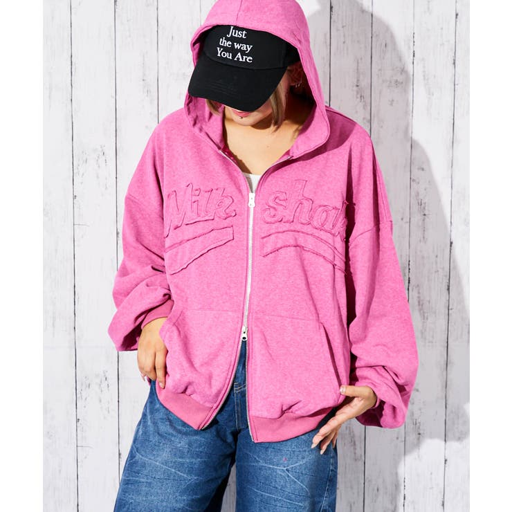 オーガンジー パーカー ピンク SEQUENZE パーカー 「SEQUENZ（シークエンズ）」SQNZ ZIP P/K / ジップ