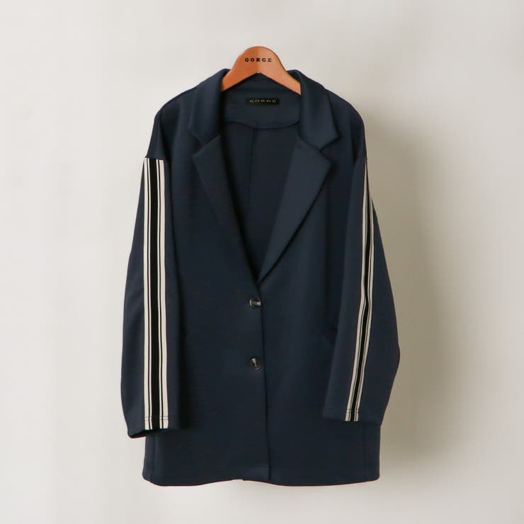 ジャケット ジャージ ラインスリーブ レディース Starting Over ジャージ embroidery side line track jacket/胸