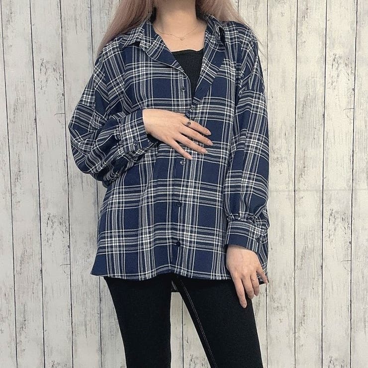 《タンクトップ付き×チェック柄》レディース 抜け感シャツ 2点セット 春夏秋	 | GORGE  | 詳細画像12 