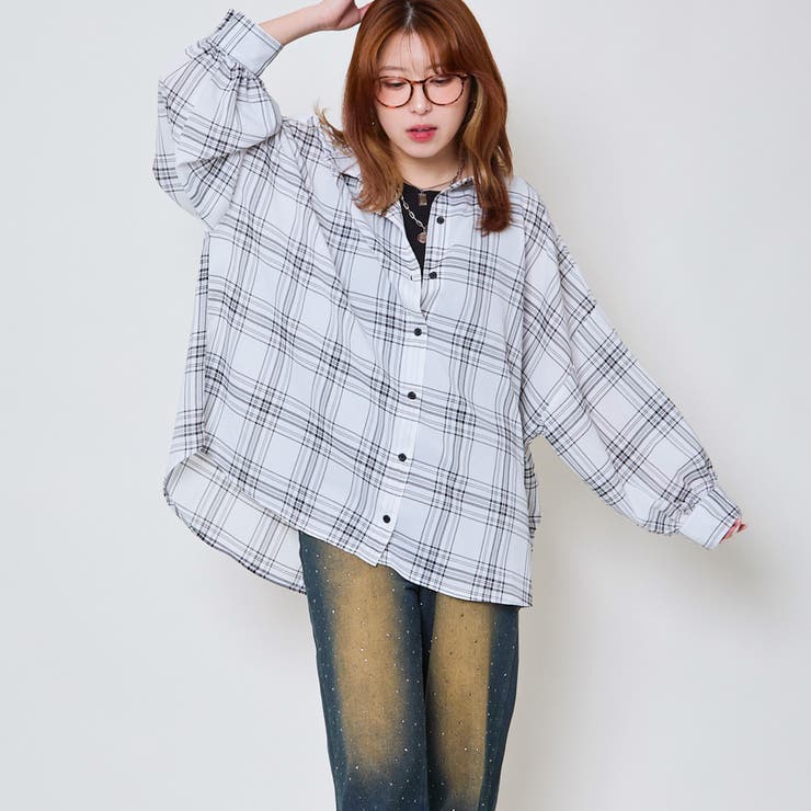 《タンクトップ付き×チェック柄》レディース 抜け感シャツ 2点セット 春夏秋	 | GORGE  | 詳細画像3 