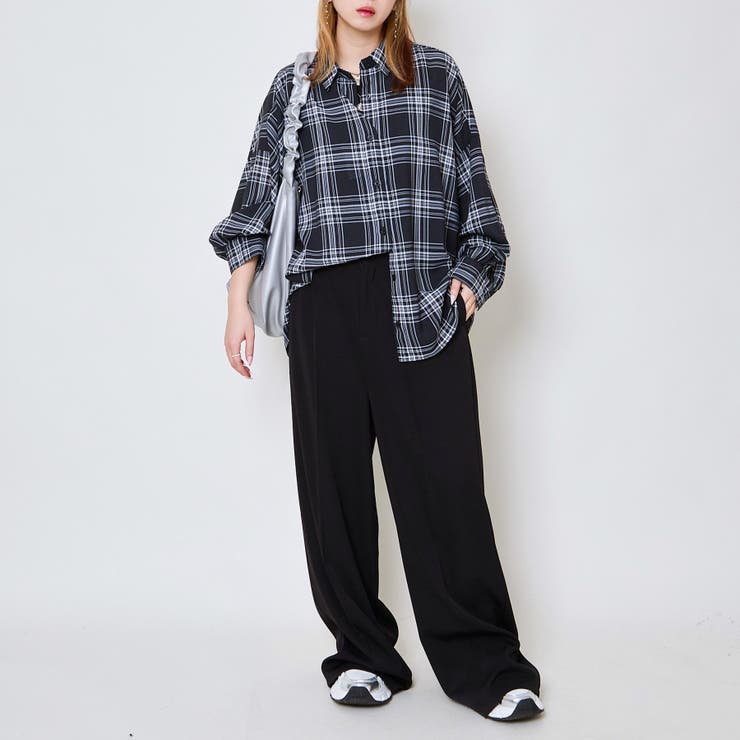 《タンクトップ付き×チェック柄》レディース 抜け感シャツ 2点セット 春夏秋	 | GORGE  | 詳細画像4 