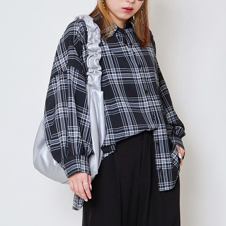 《タンクトップ付き×チェック柄》レディース 抜け感シャツ 2点セット 春夏秋	 | GORGE  | 詳細画像5 