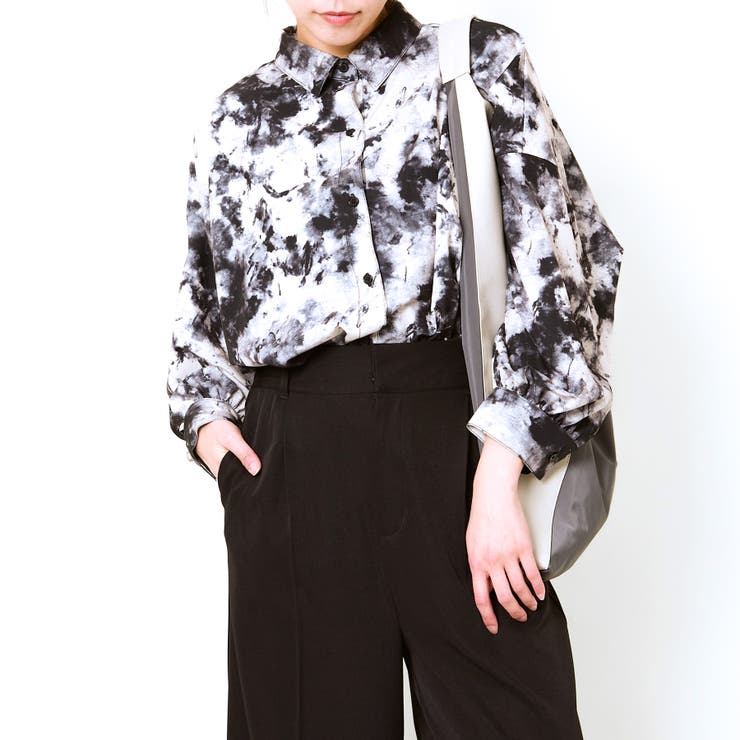 インナー付きモヤ柄シャツ | GORGE  | 詳細画像10 