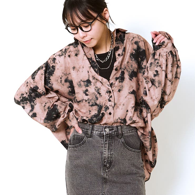 インナー付きモヤ柄シャツ | GORGE  | 詳細画像21 