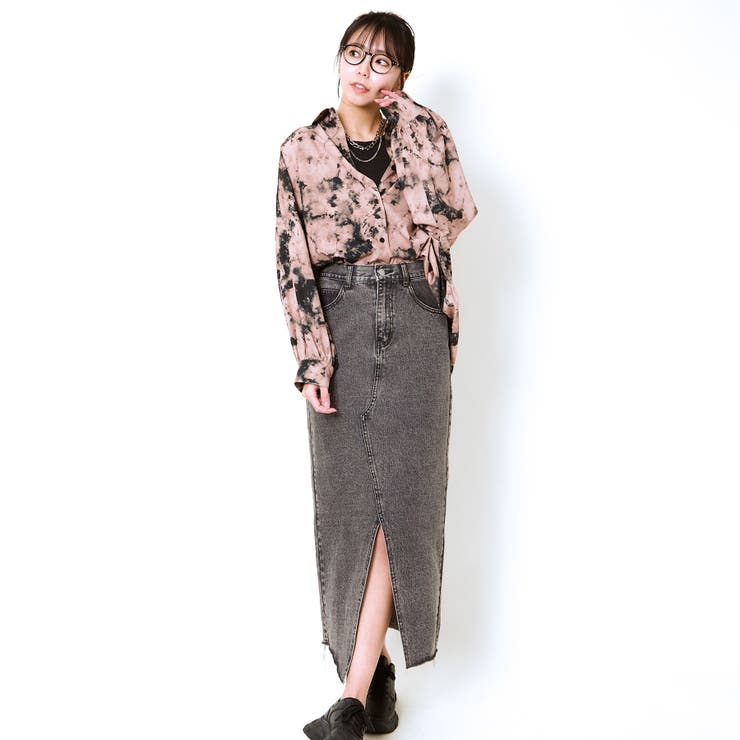 インナー付きモヤ柄シャツ | GORGE  | 詳細画像2 