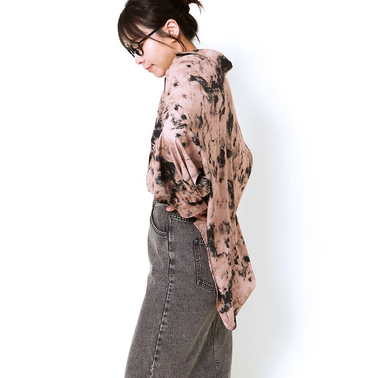 インナー付きモヤ柄シャツ | GORGE  | 詳細画像3 