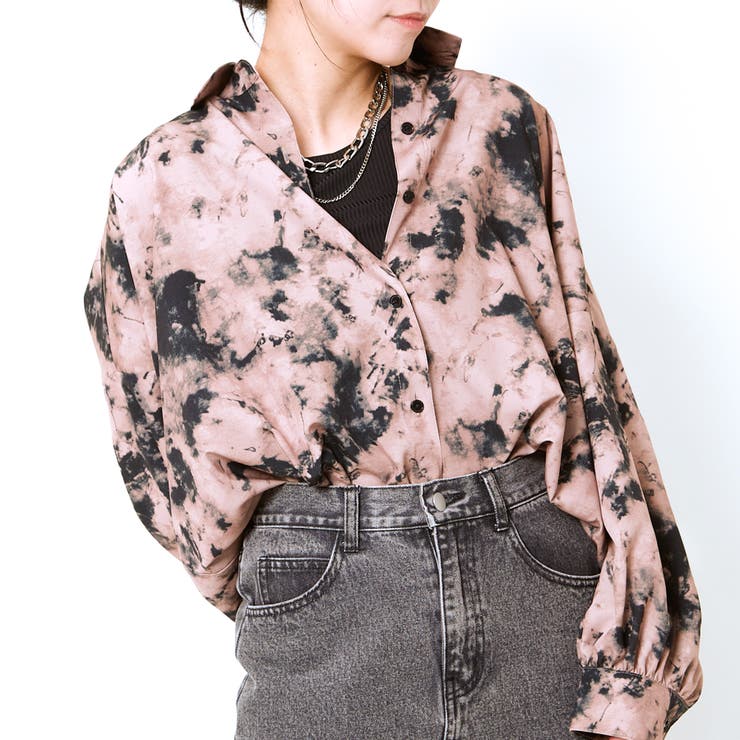 インナー付きモヤ柄シャツ | GORGE  | 詳細画像4 