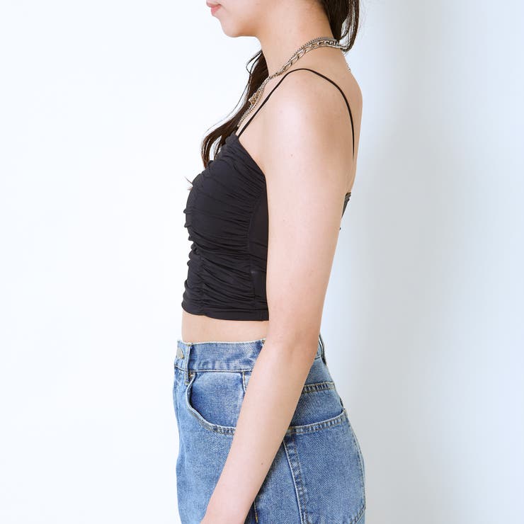 《ギャザーデザイン×華奢ストラップ》冷感キャミトップス | GORGE  | 詳細画像10 