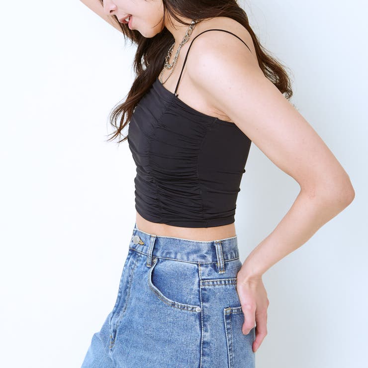 《ギャザーデザイン×華奢ストラップ》冷感キャミトップス | GORGE  | 詳細画像3 