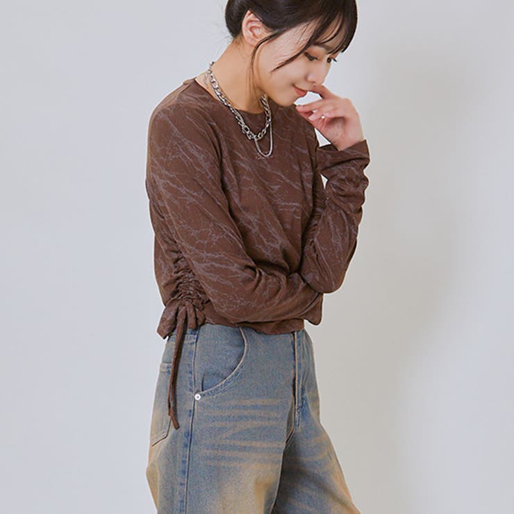 ムラ柄ドロストテレコトップス | GORGE  | 詳細画像12 